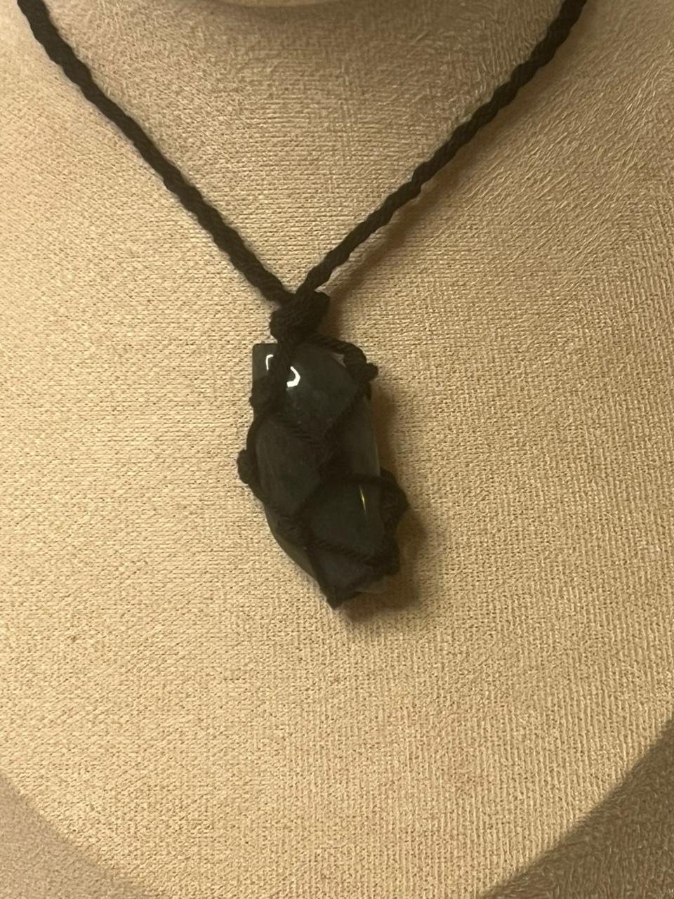 Labradorite macrame