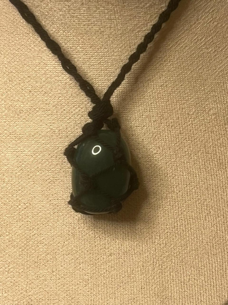 Green aventurine macrame