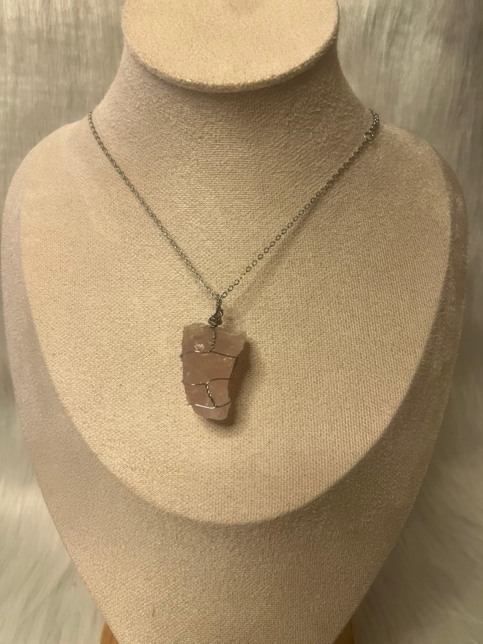 Rose quartz necklace