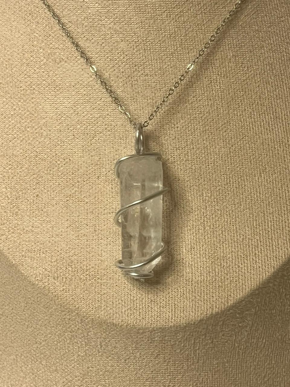 Clear quartz necklace
