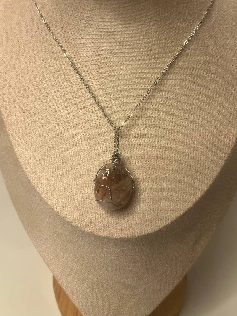 Golden rutile necklace