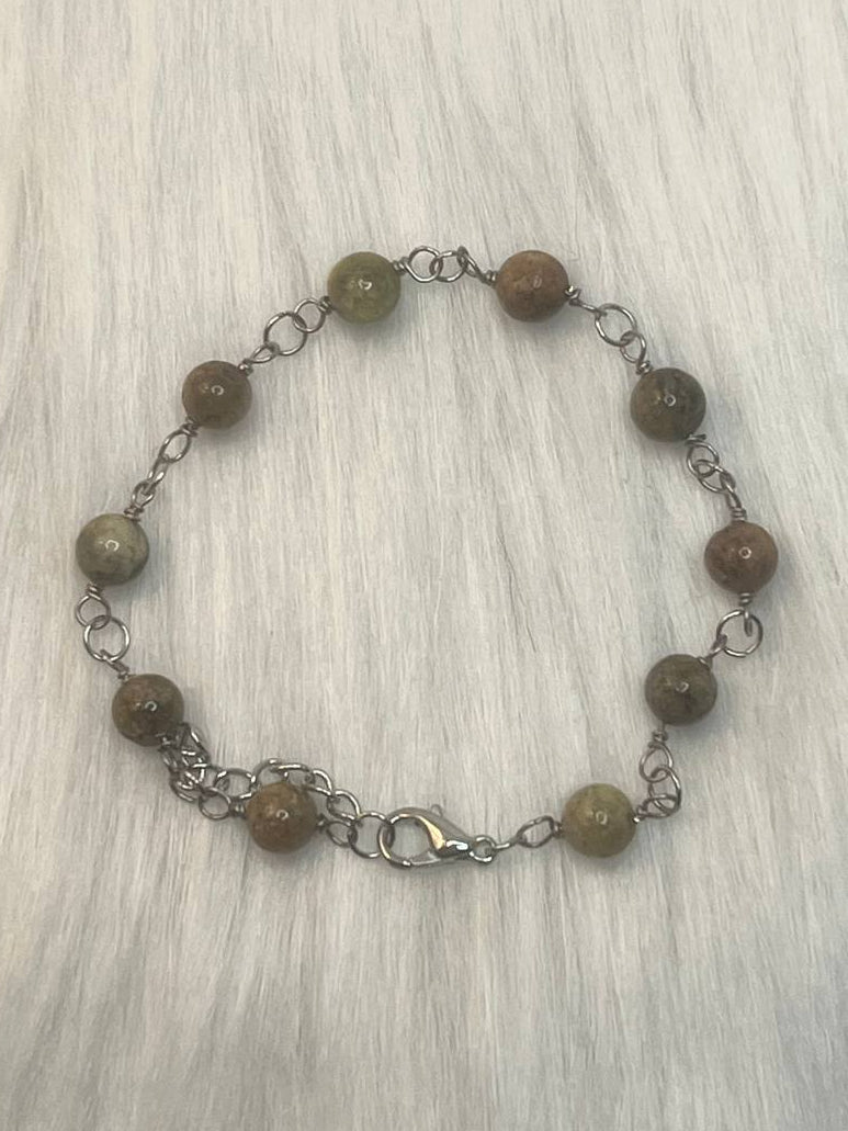 Green garnet bracelet