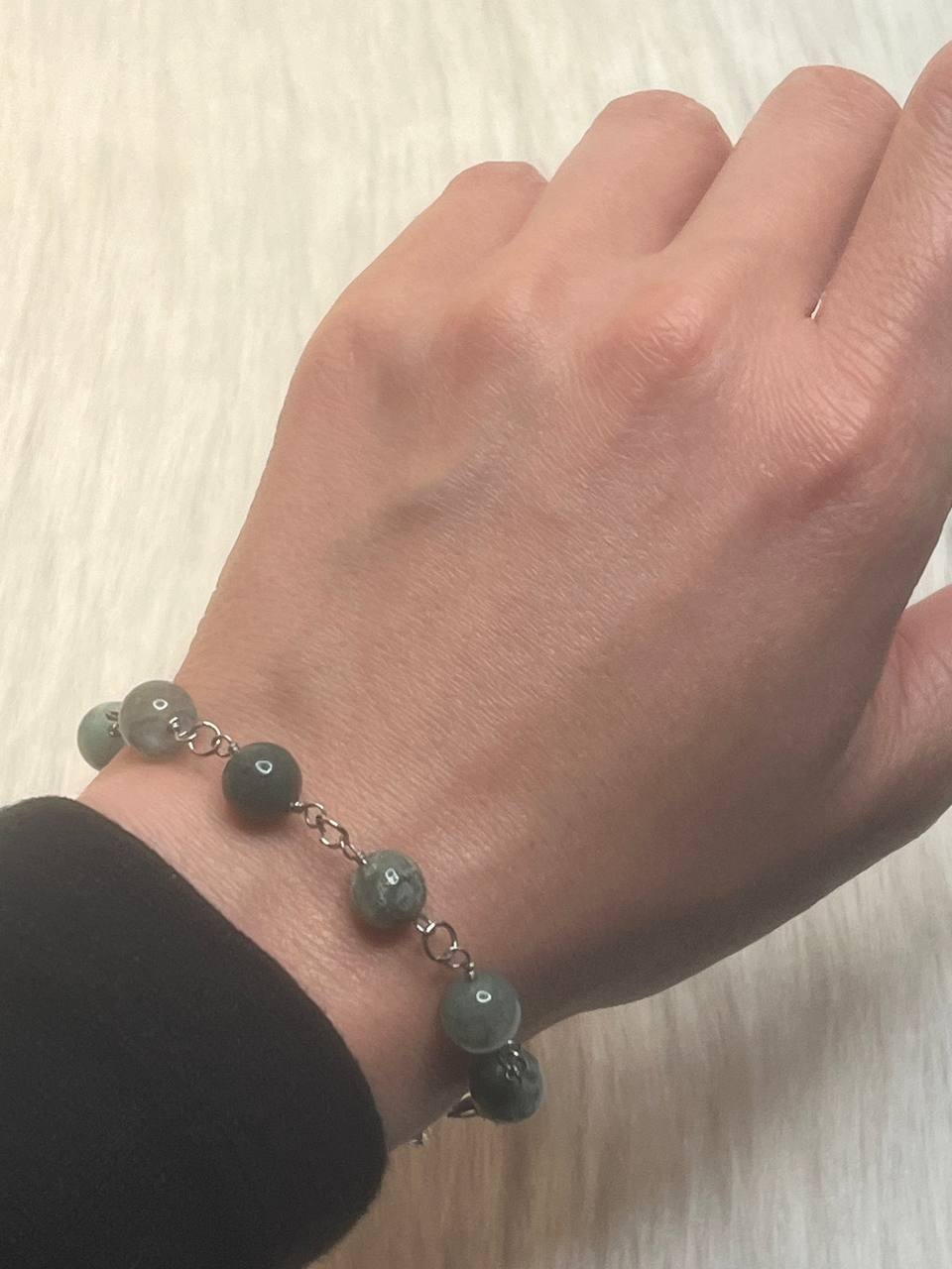 Moss agate bracelet