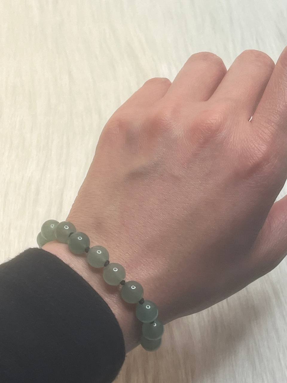 Green aventurine macrame bracelet