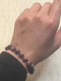 Rhodonite macrame bracelet