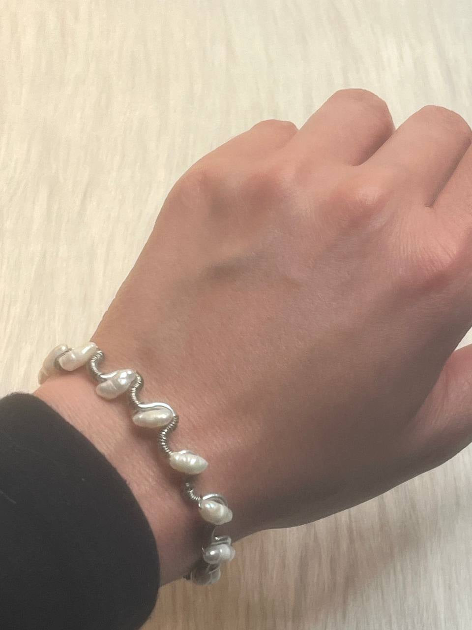 Pearl ripple bracelet