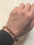 Strawberry quartz macrame bracelet