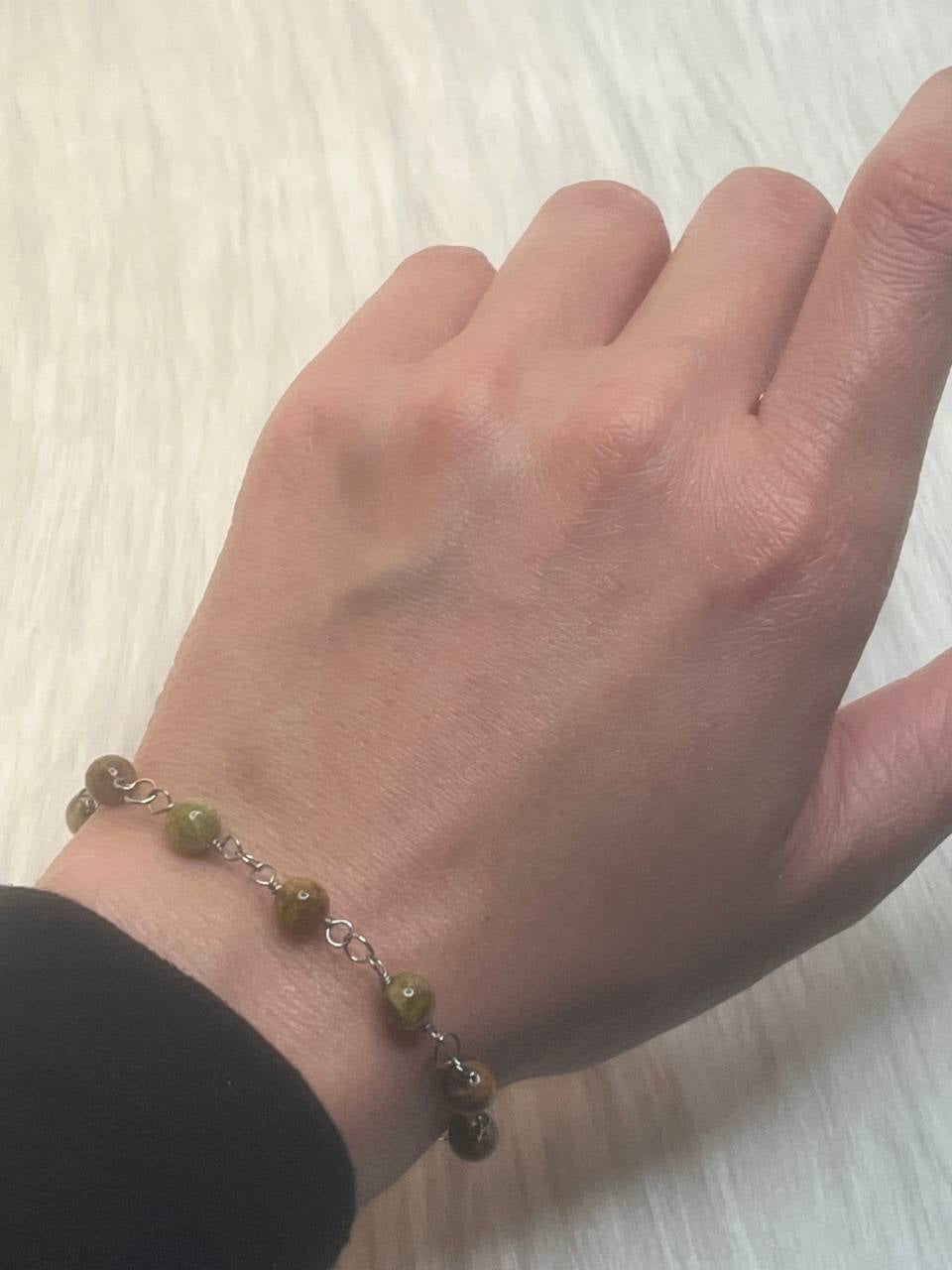 Green garnet bracelet