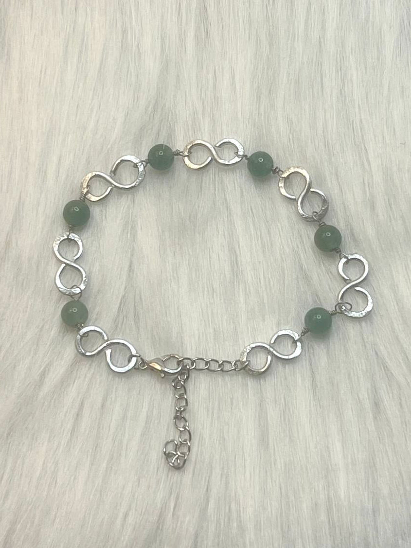 Infinity jade bracelet