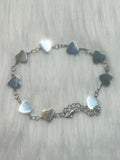 Hematite hearts bracelet