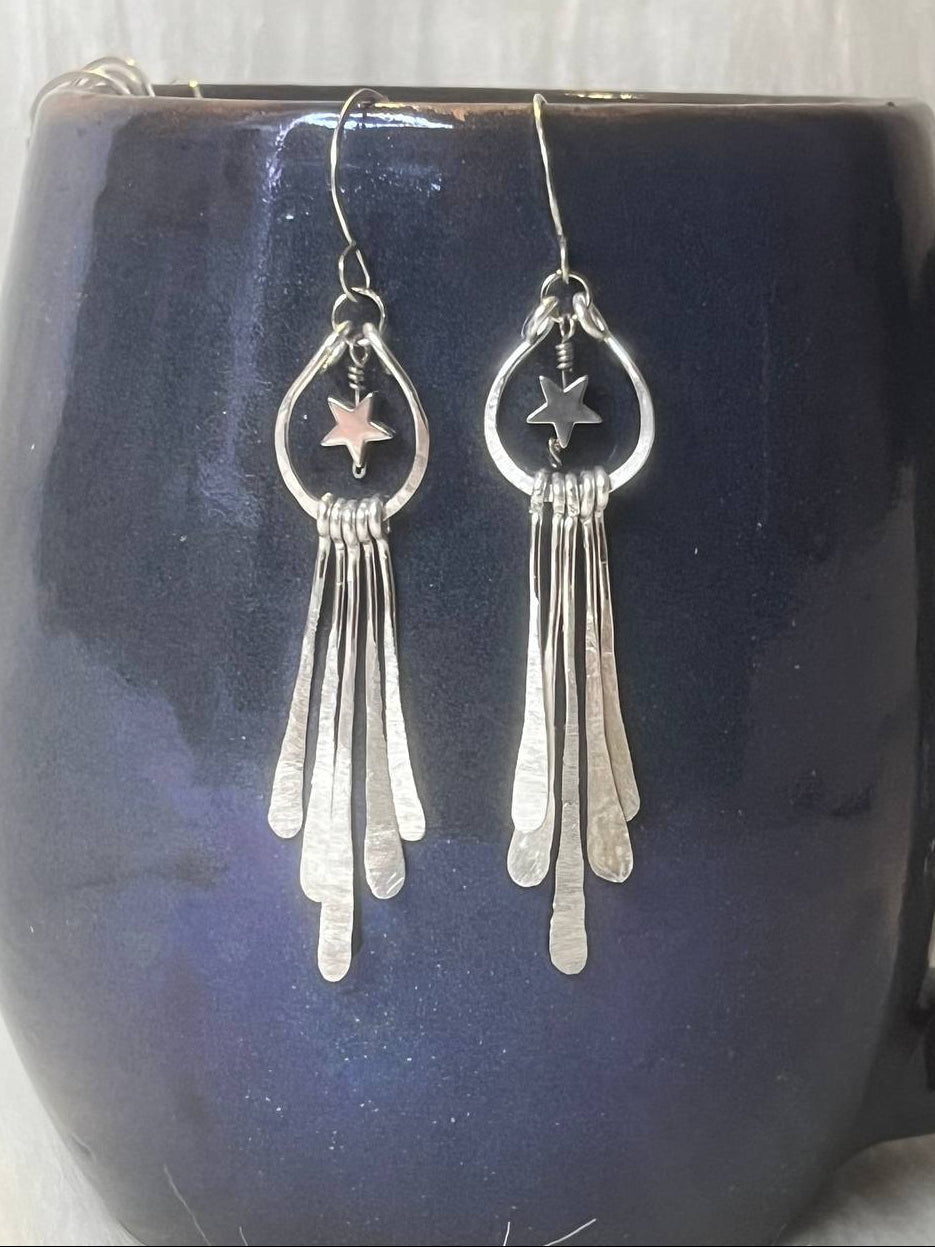 star hematite earrings