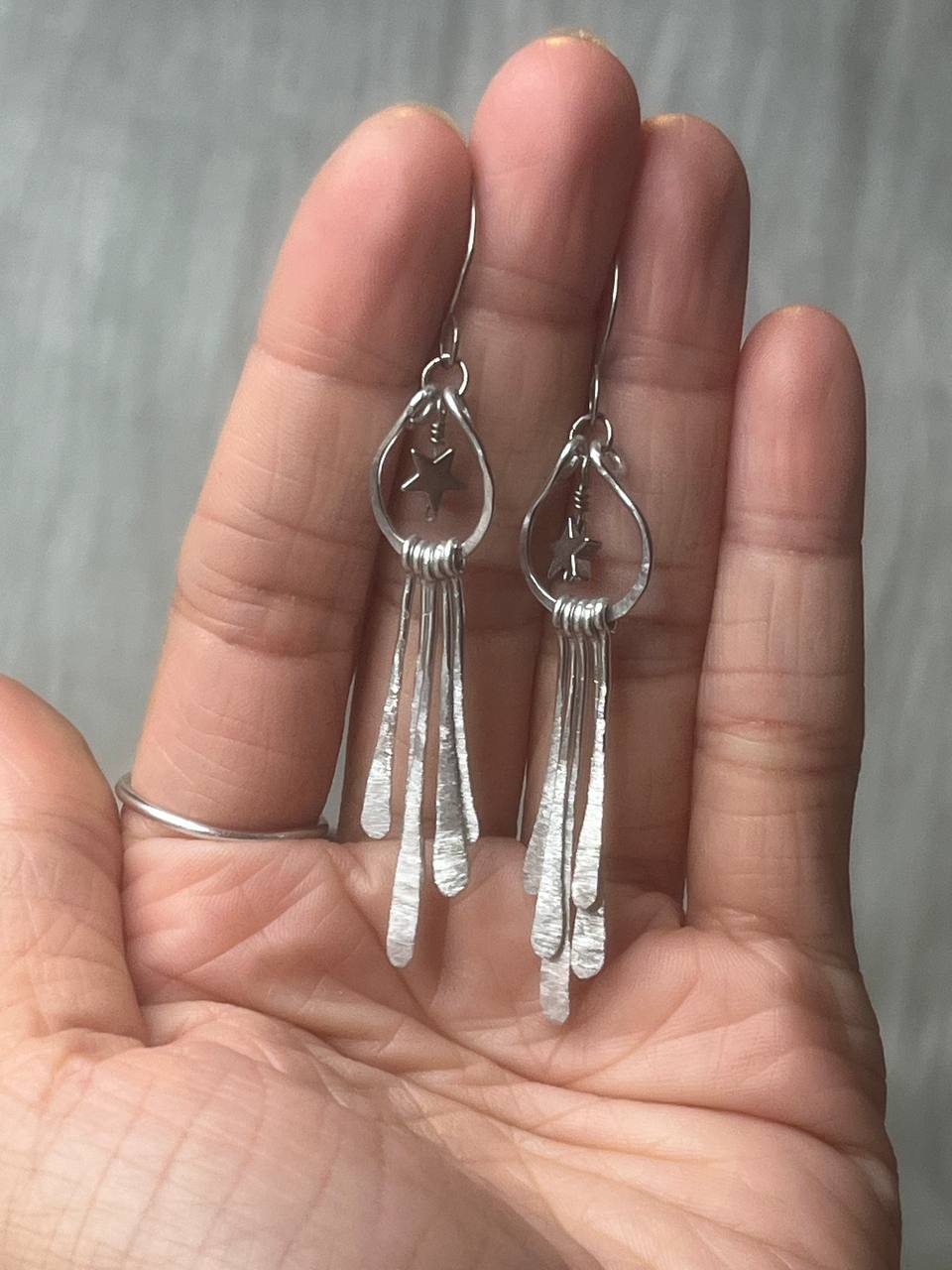 star hematite earrings