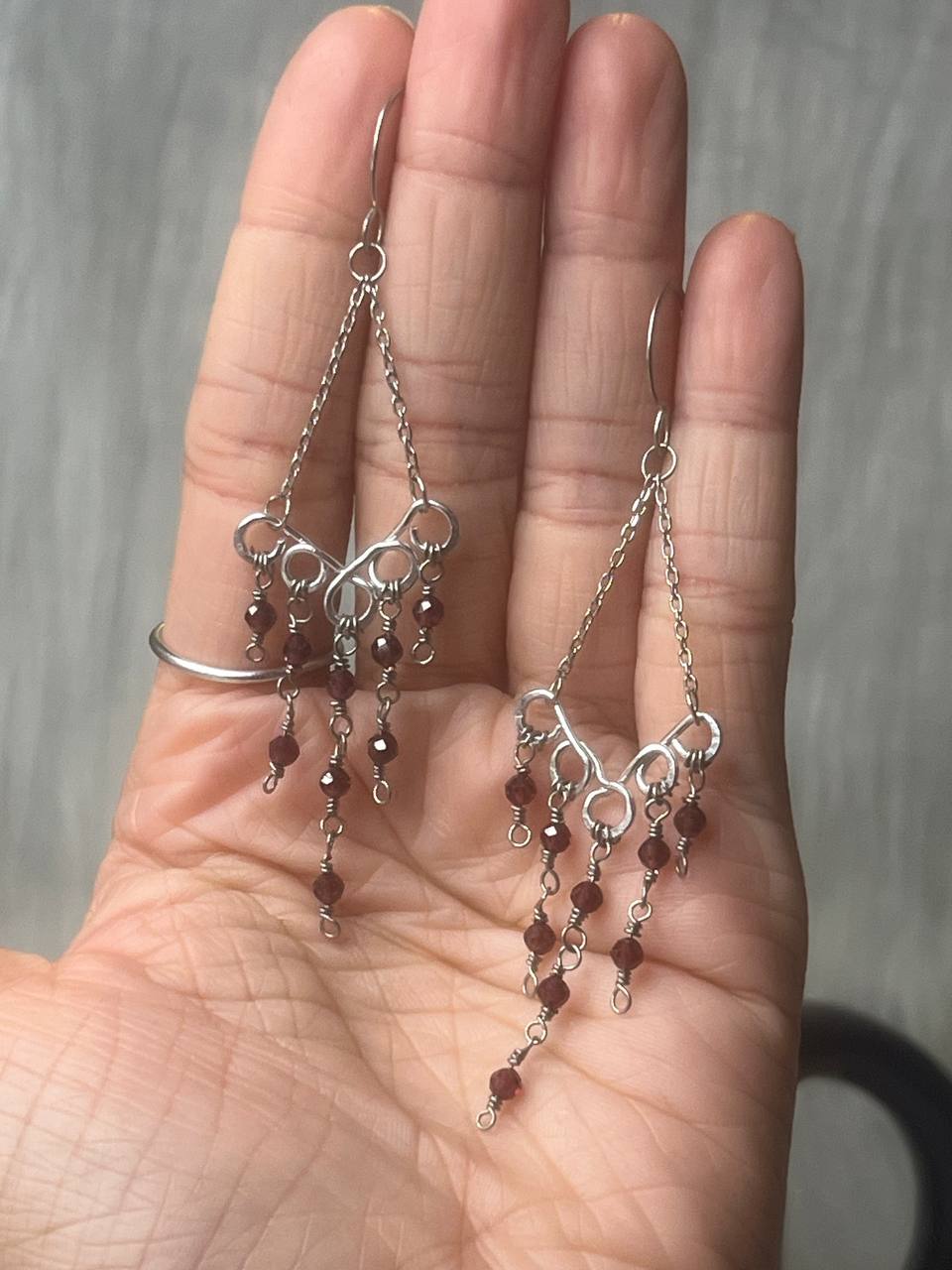 Garnet earrings