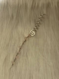 Rose quartz hair charm