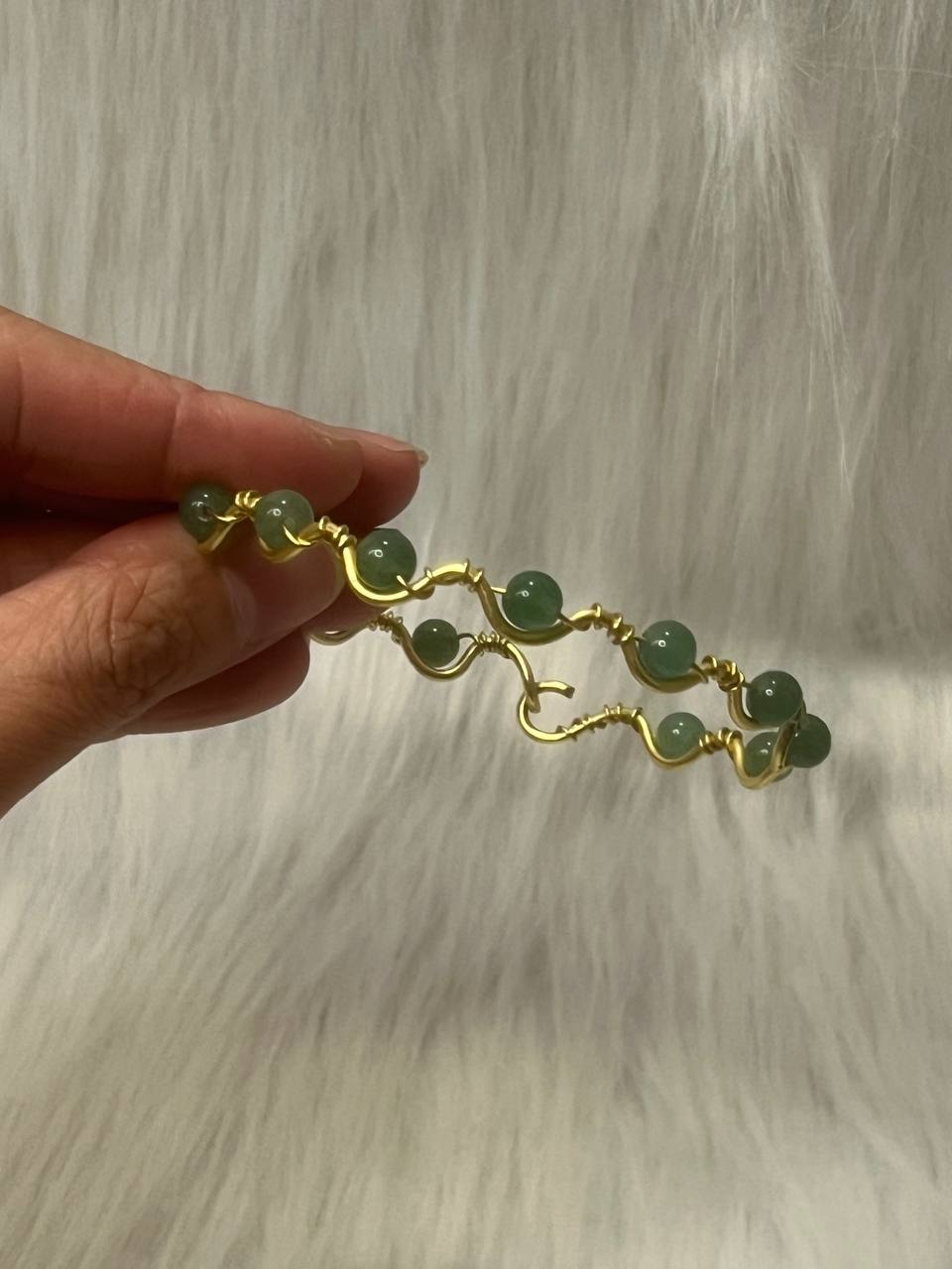 Ripple brass bracelet