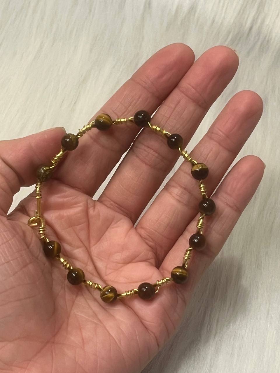 Crystals ripple brass bracelet
