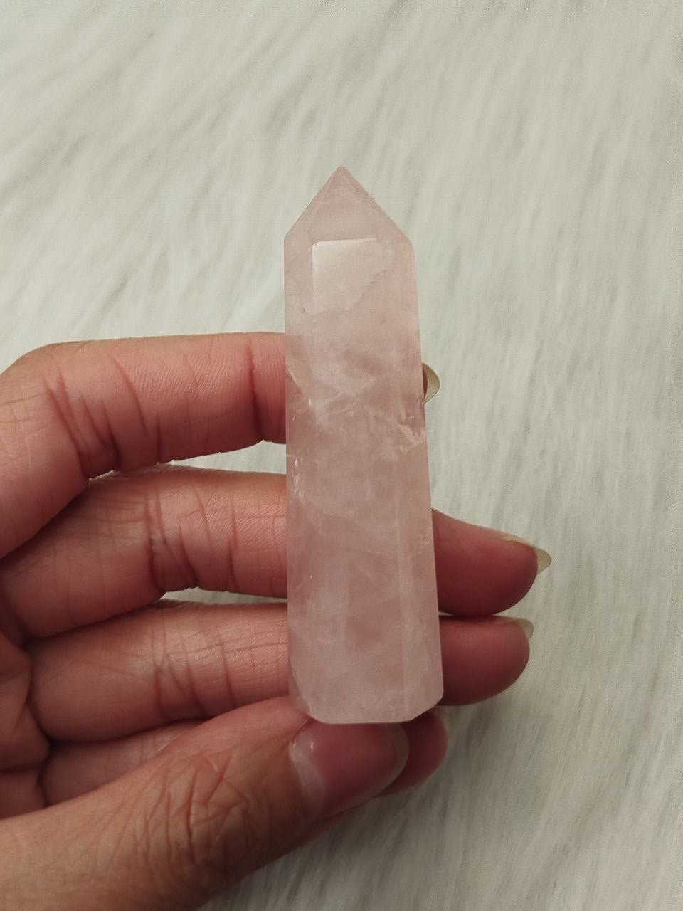 Rose quartz tower