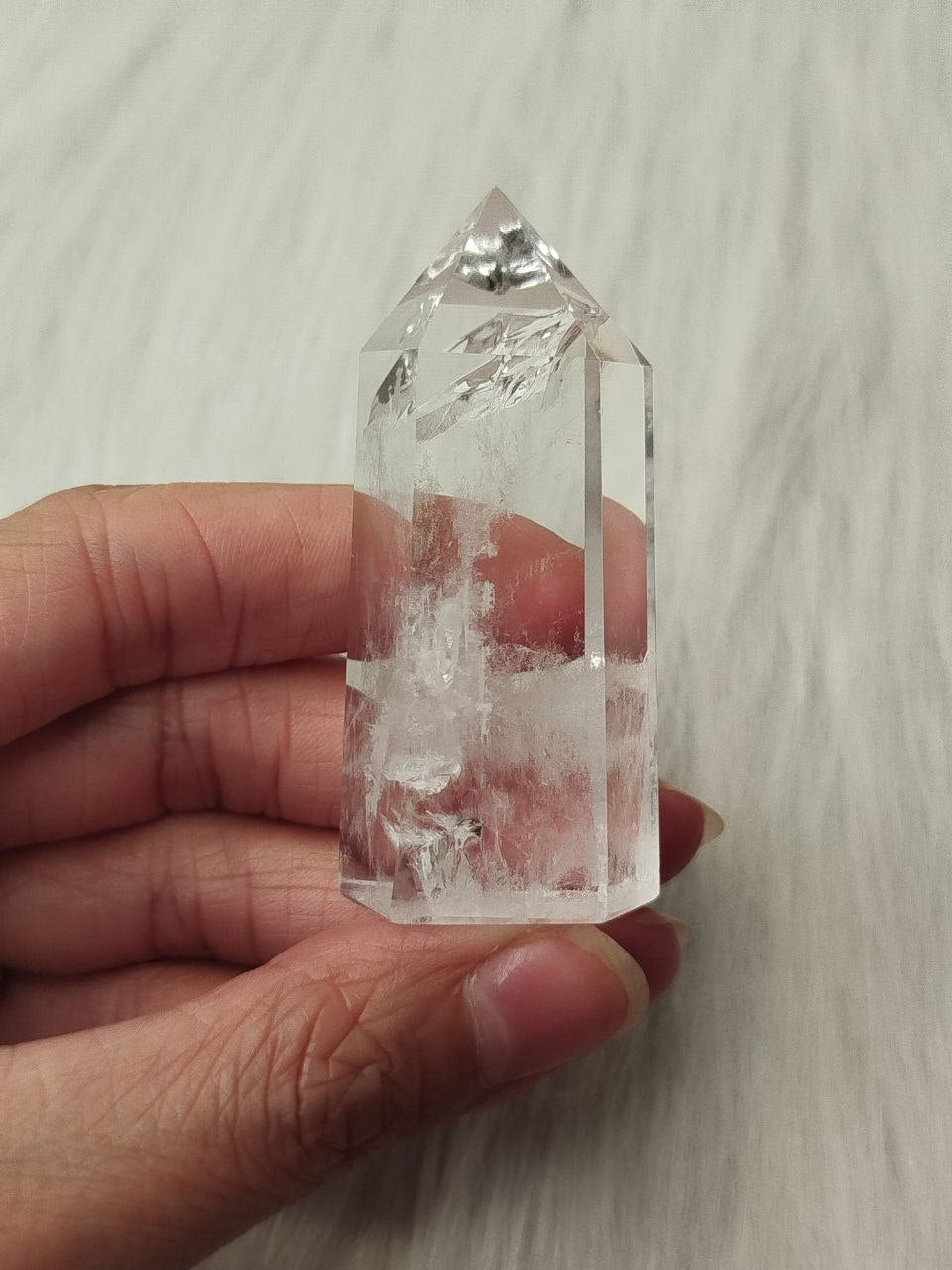 Clear quartz tower