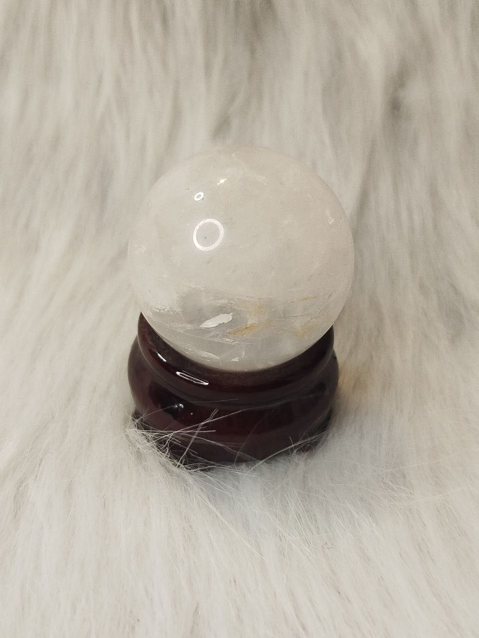 Clear quartz sphere