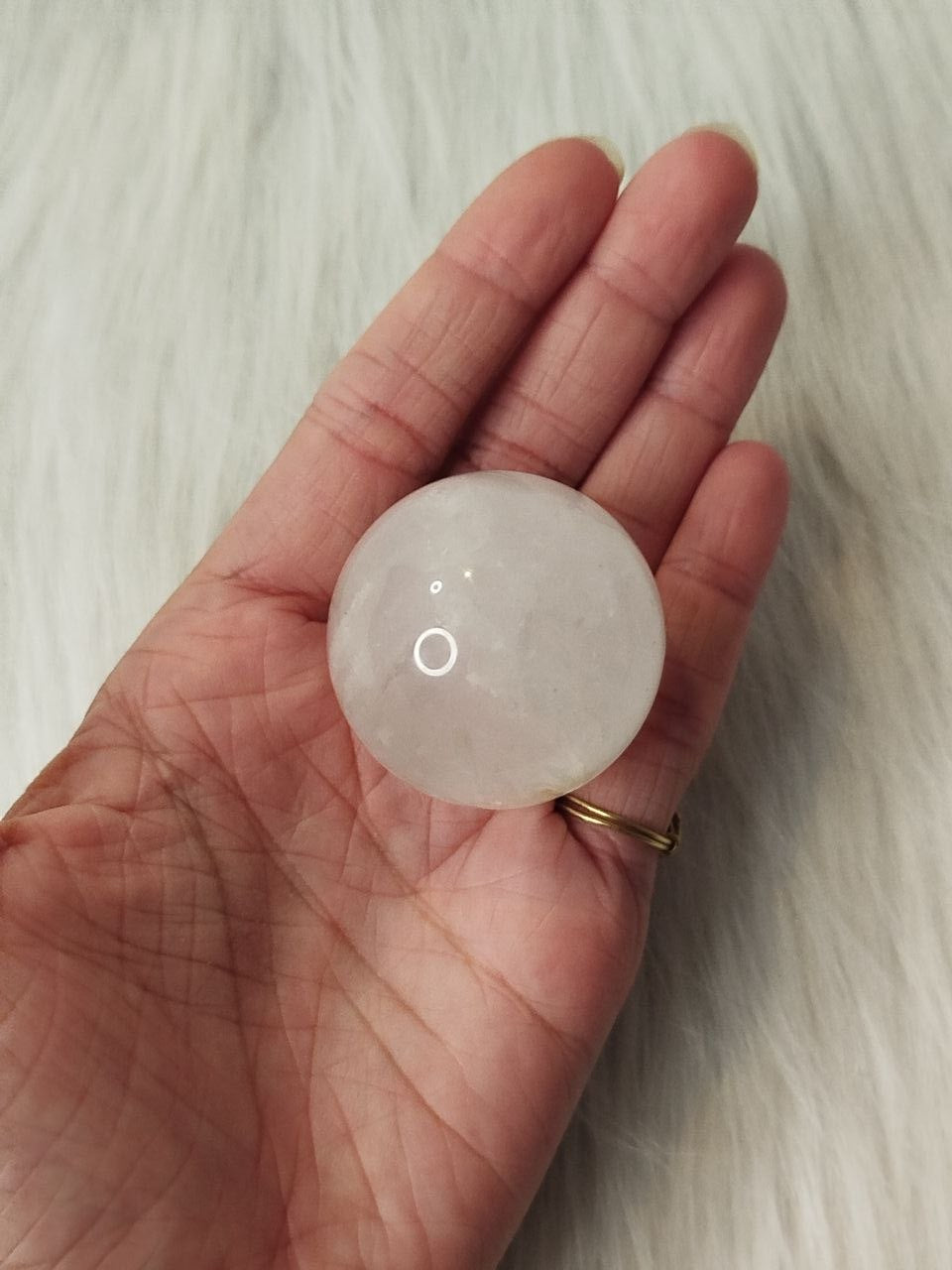 Clear quartz sphere