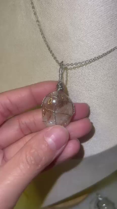 Golden rutile necklace