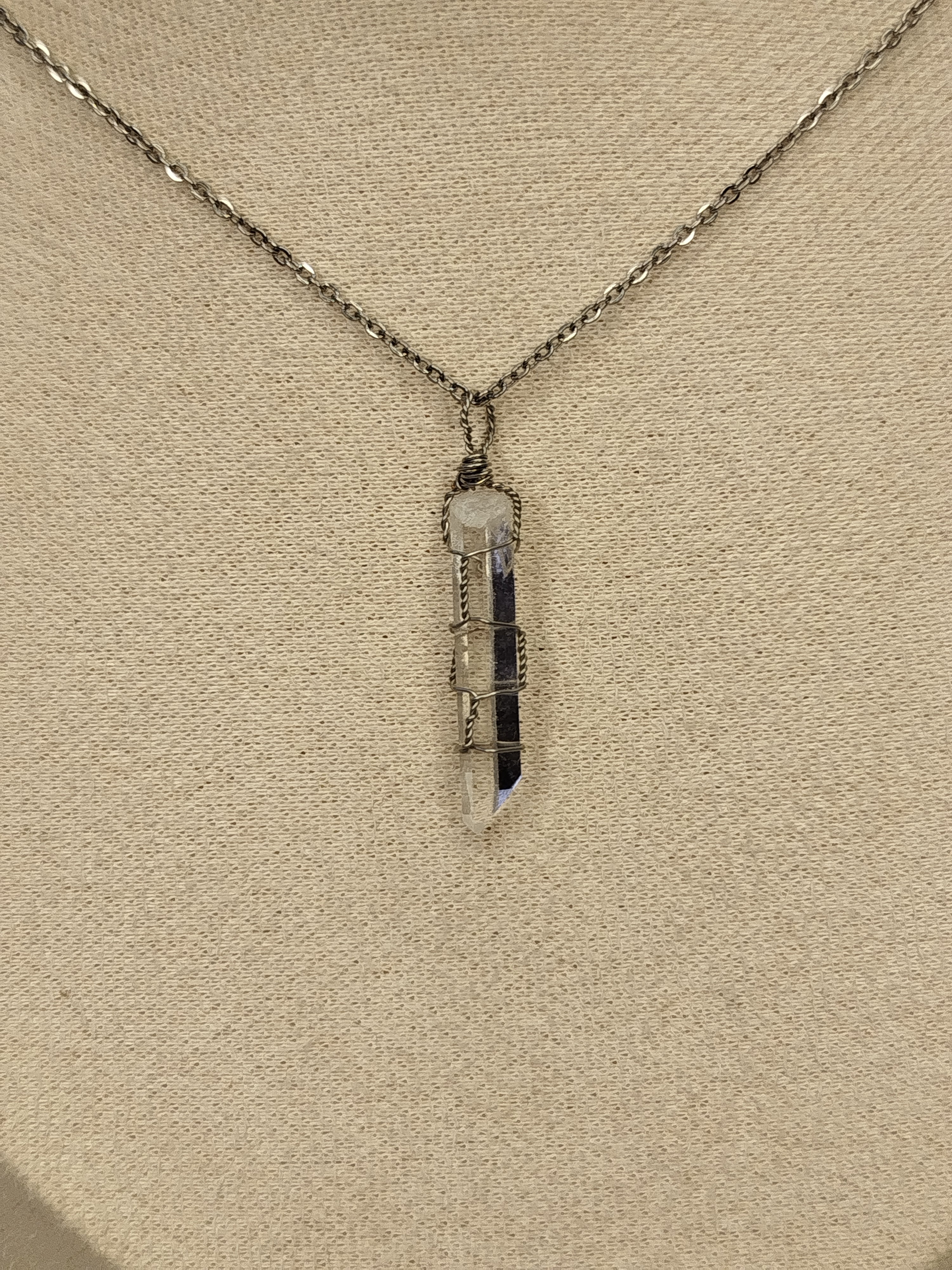 Clear quartz necklace