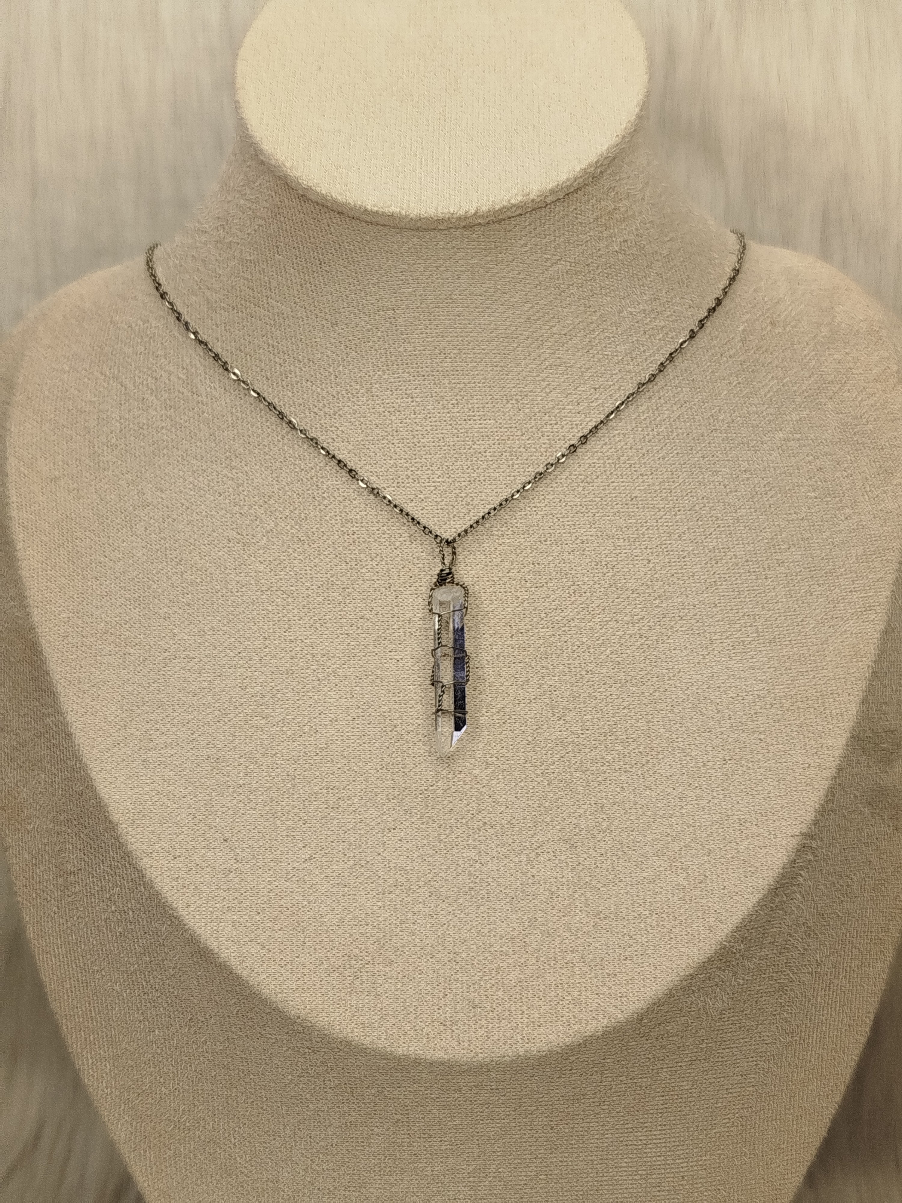 Clear quartz necklace