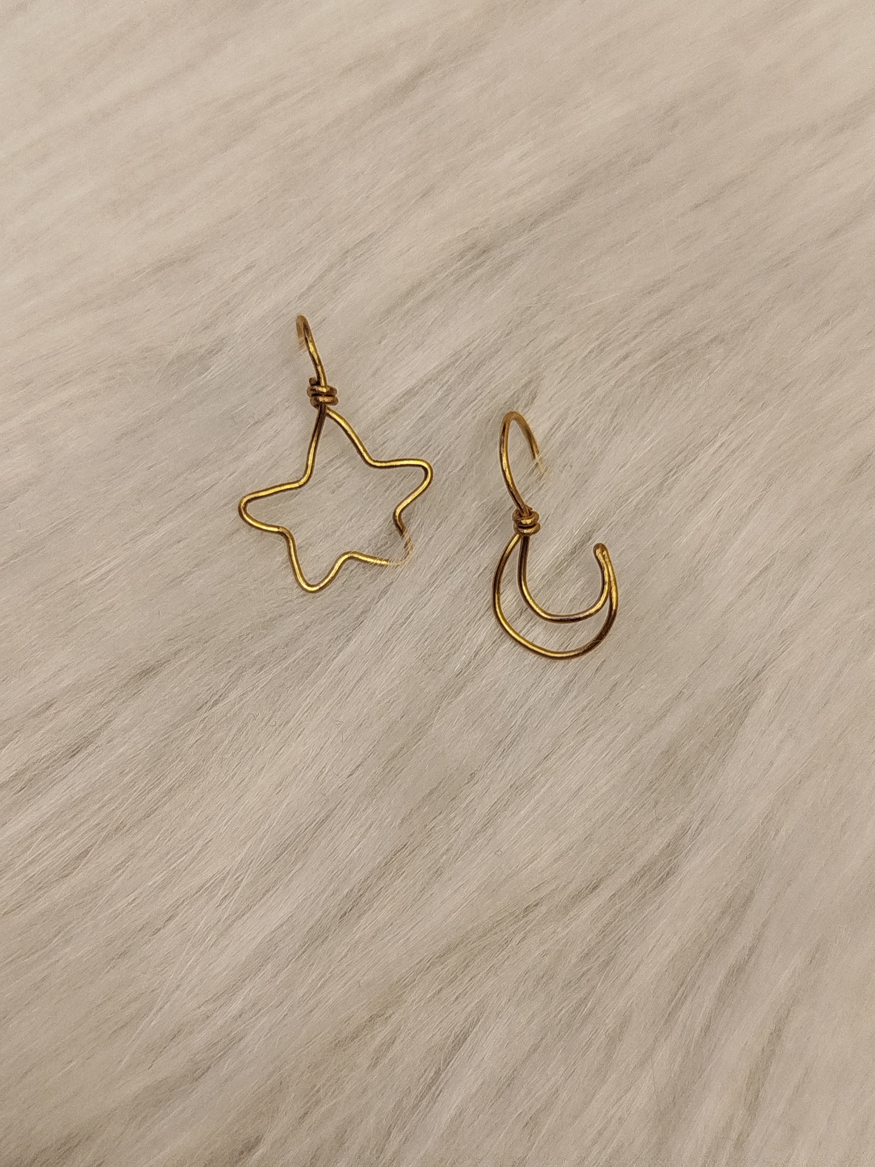 Astral brass earrings