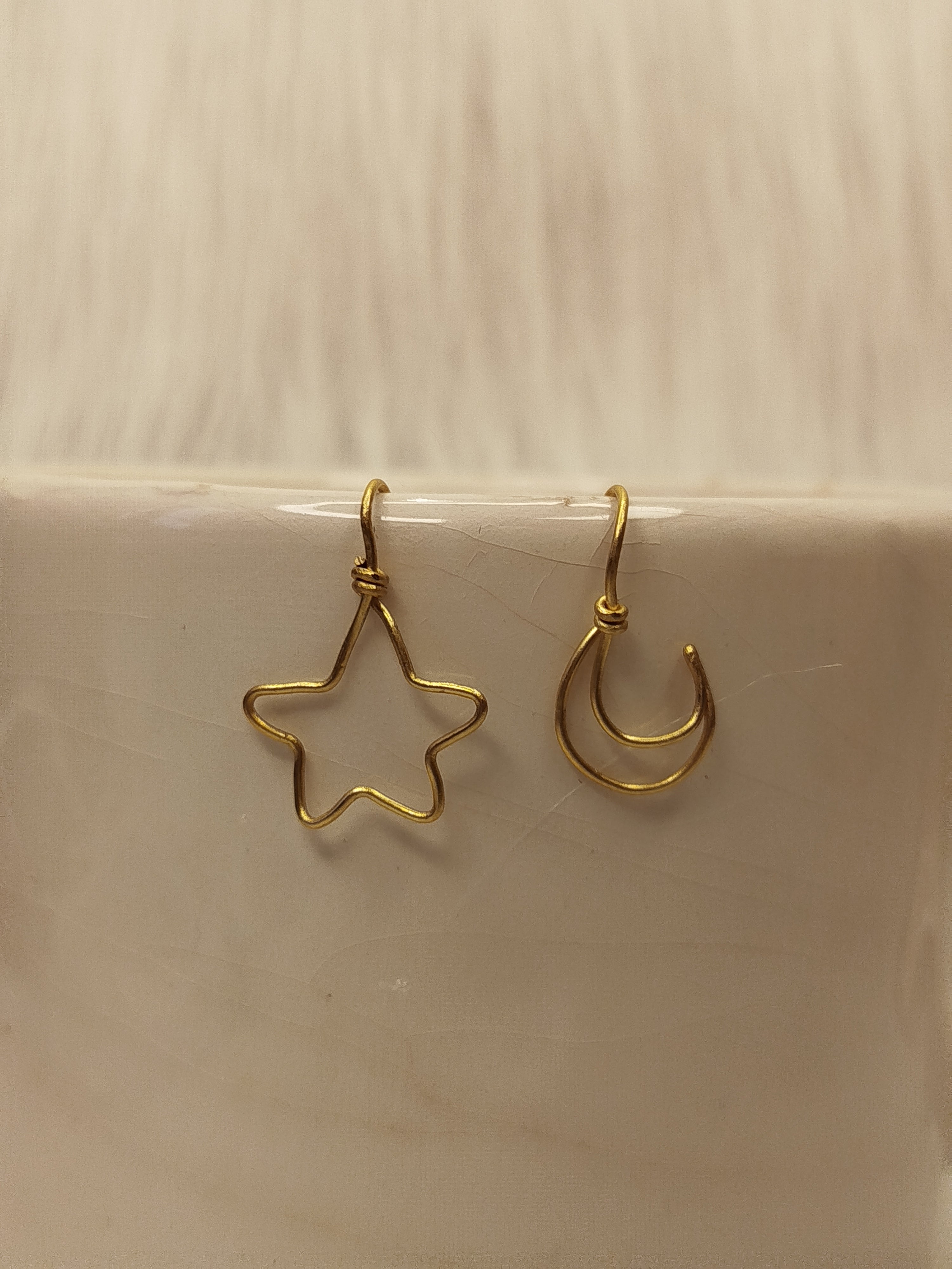 Astral brass earrings