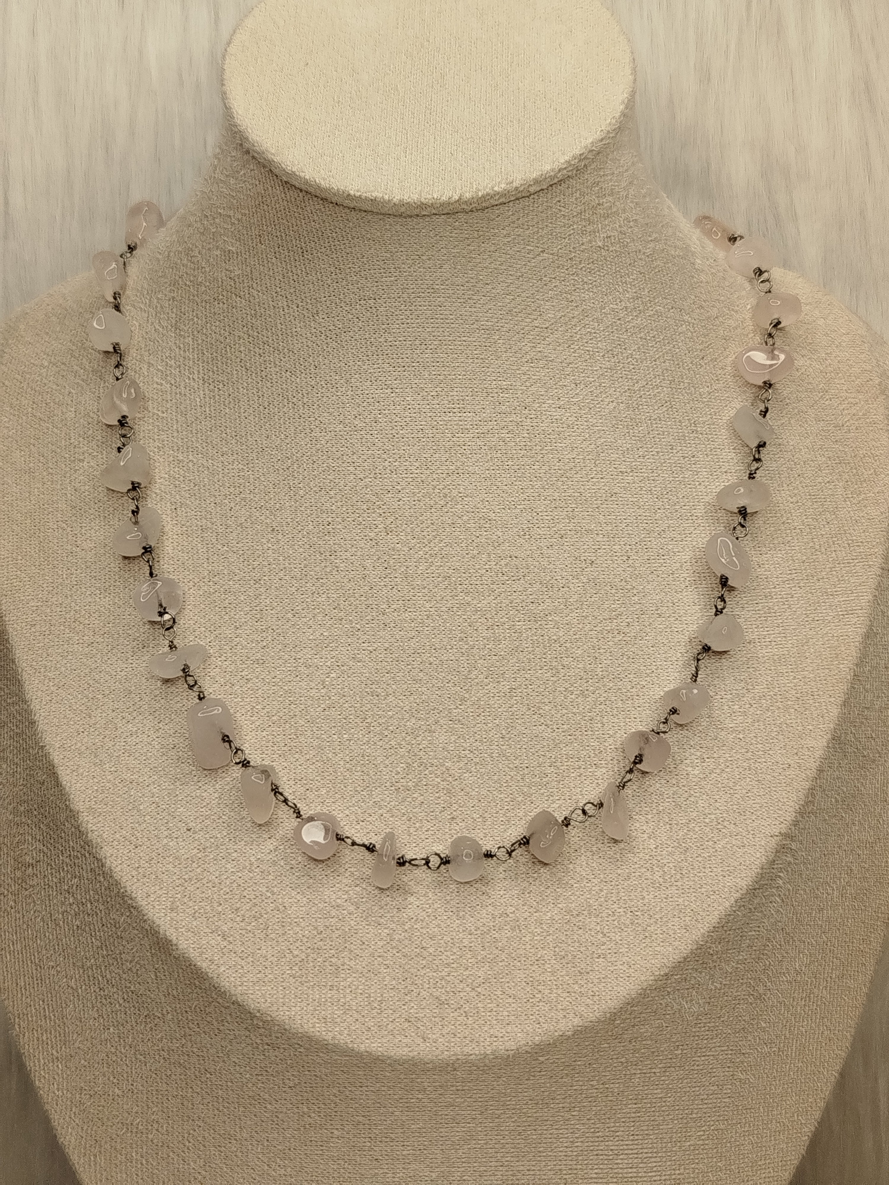 Rose quartz necklace