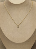 Brass pearl necklace