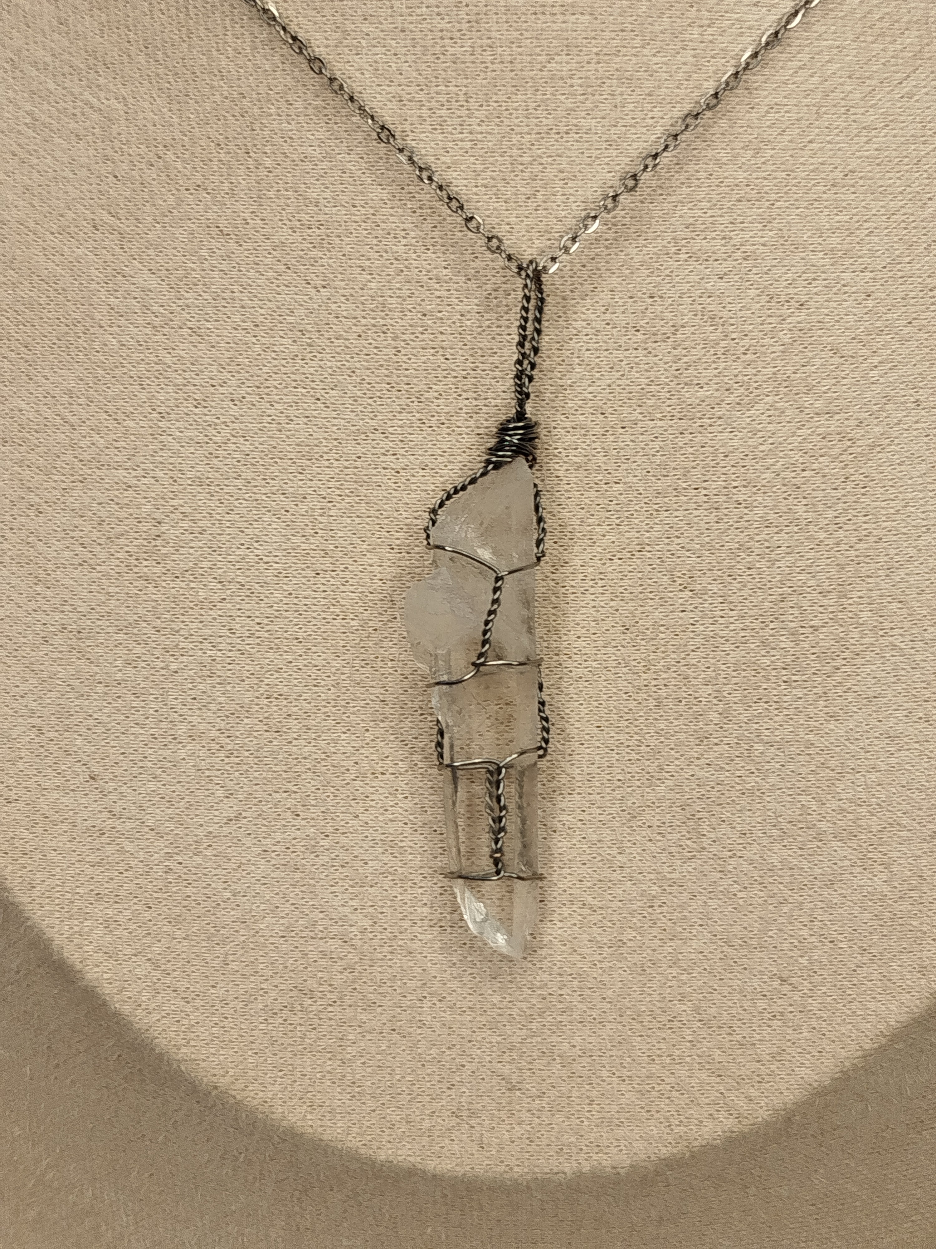 Clear quartz necklace