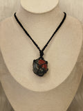 Bloodstone macrame necklace