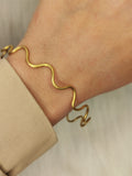 Ripple brass bracelet