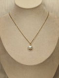 Pearl brass necklace