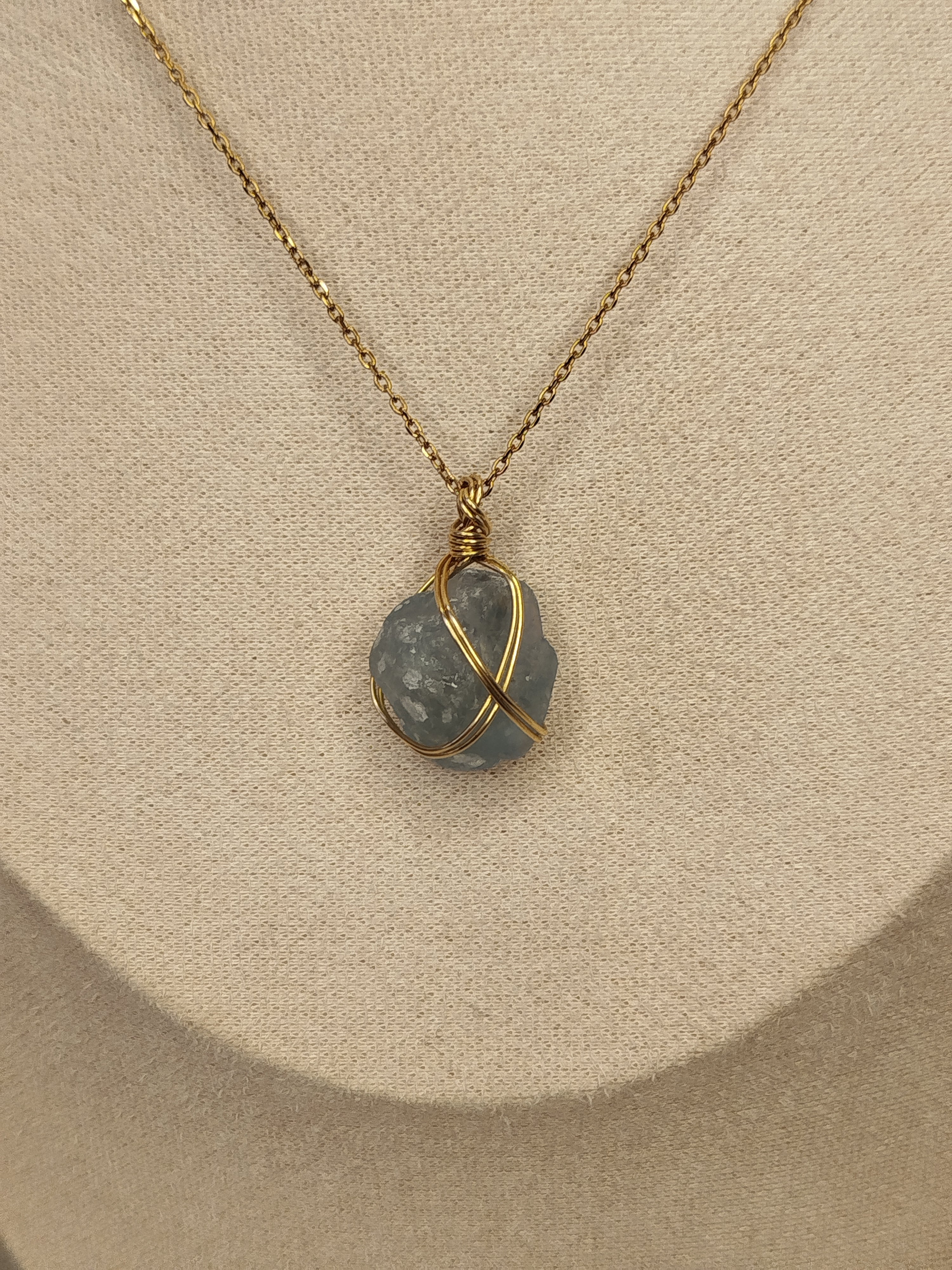 Celestite necklace