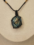 Labradorite macrame necklace