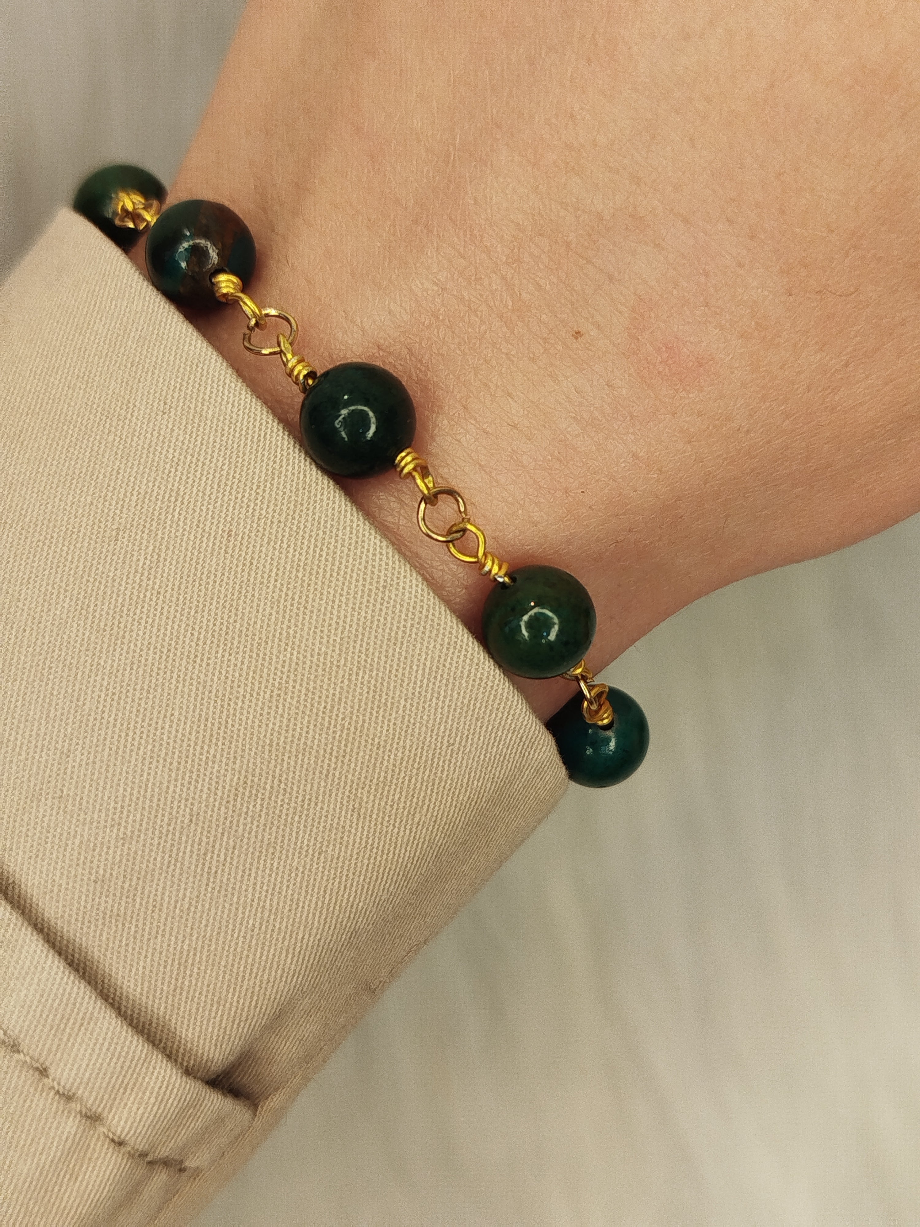 Chrysocolla bracelet