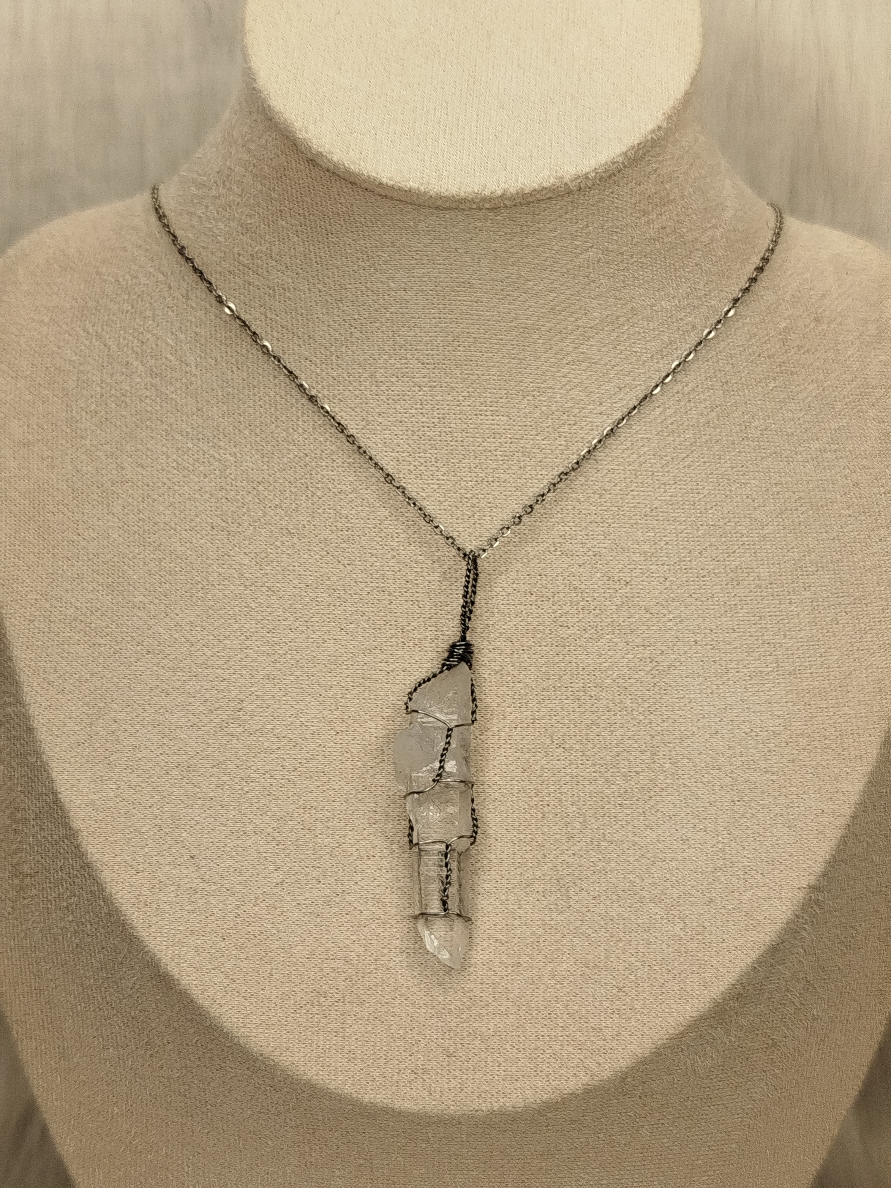 Clear quartz necklace
