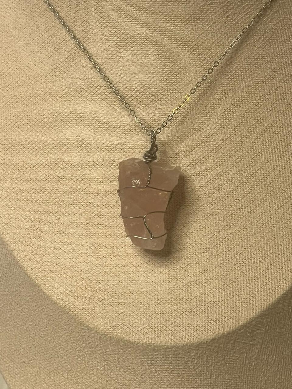 Rose quartz necklace