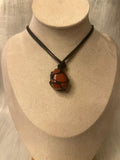 Red jasper macrame